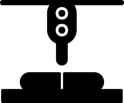 Laser Cutting Machine Vector Icon