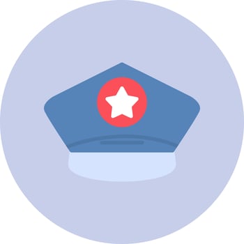 Police Cap Vector Icon