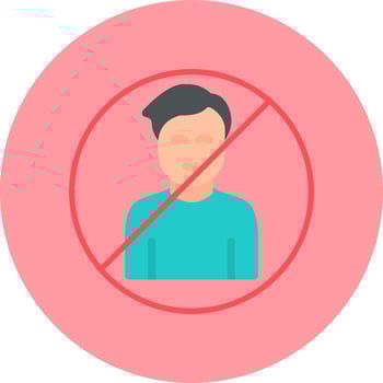 Man Blacklist Vector Icon