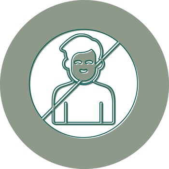 Man Blacklist Vector Icon