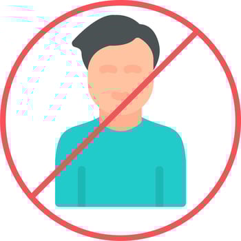 Man Blacklist Vector Icon