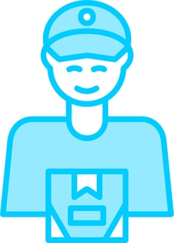 Delivery Man Vector Icon
