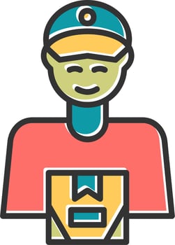 Delivery Man Vector Icon