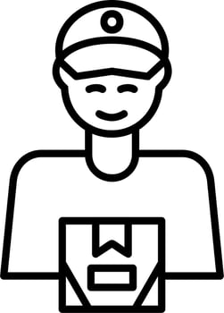 Delivery Man Vector Icon