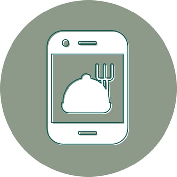 Online Food Order Vector Icon