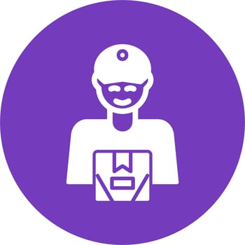 Delivery Man Vector Icon