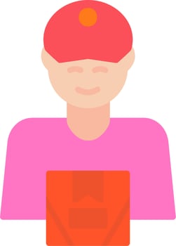 Delivery Man Vector Icon