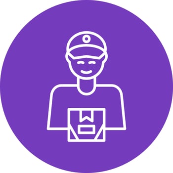 Delivery Man Vector Icon