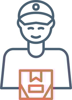 Delivery Man Vector Icon