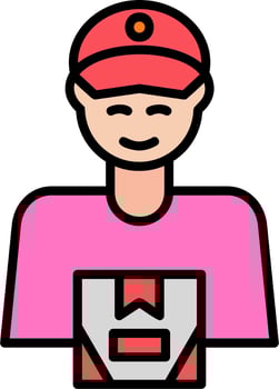 Delivery Man Vector Icon