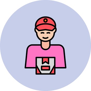 Delivery Man Vector Icon