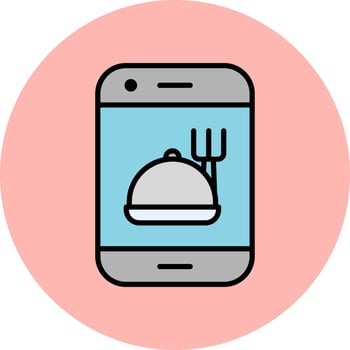 Online Food Order Vector Icon
