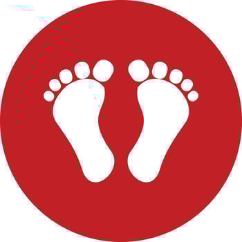 Digital Footprint Vector Icon
