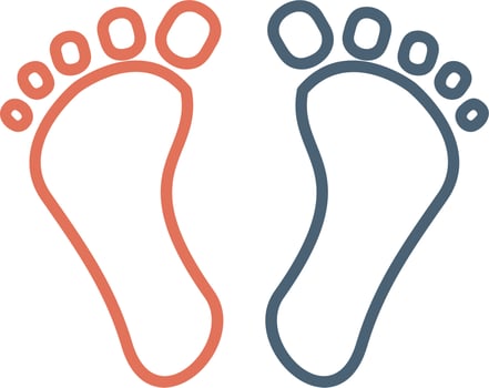 Digital Footprint Vector Icon