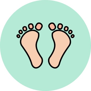 Digital Footprint Vector Icon