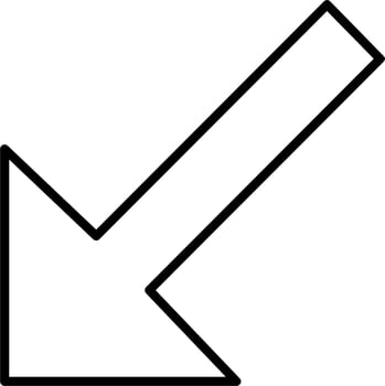 Down Left Arrow Vector Icon