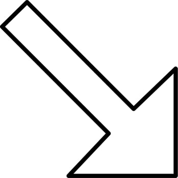 Down Right Arrow Vector Icon