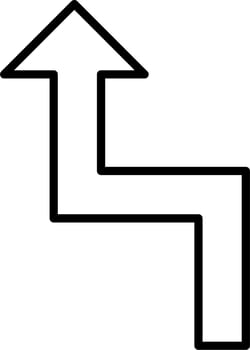 Zigzag Arrow Vector Icon