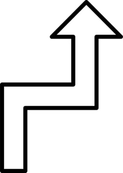 Zigzag Arrow Vector Icon