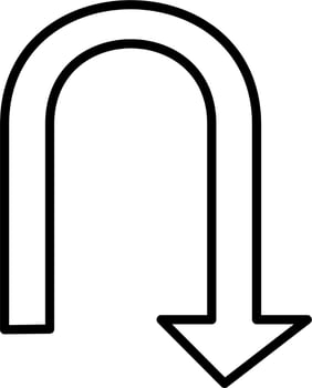 U Turn Vector Icon