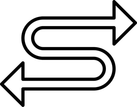 Zigzag Arrow Vector Icon