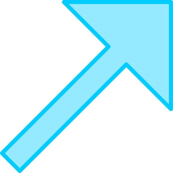 Up Right Arrow Vector Icon