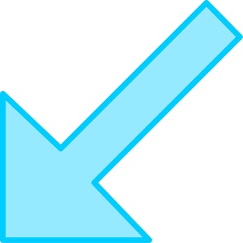 Down Left Arrow Vector Icon