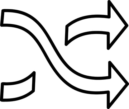 Shuffle Vector Icon