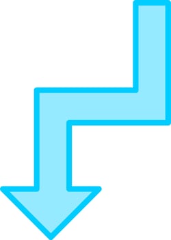 Zigzag Arrow Vector Icon