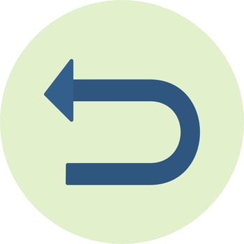 U Turn Vector Icon