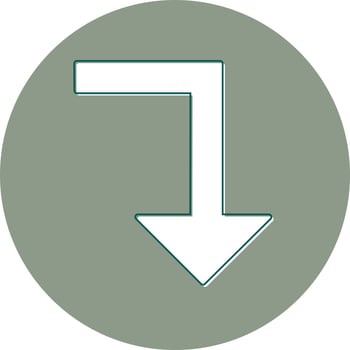 Turn Down Vector Icon