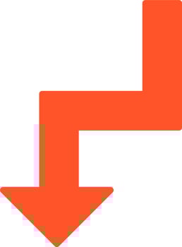 Zigzag Arrow Vector Icon