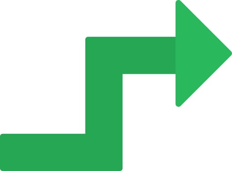 Zigzag Arrow Vector Icon