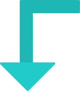 Turn Down Vector Icon