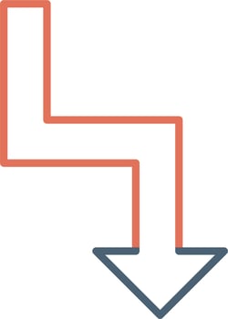 Zigzag Arrow Vector Icon