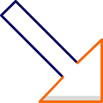 Down Right Arrow Vector Icon