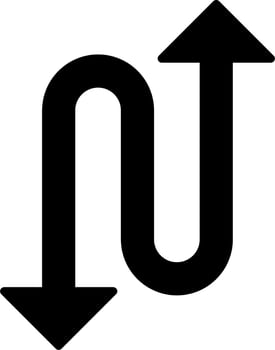 Zigzag Arrow Vector Icon