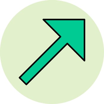 Up Right Arrow Vector Icon