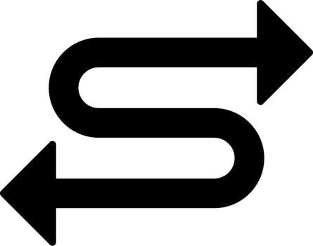 Zigzag Arrow Vector Icon