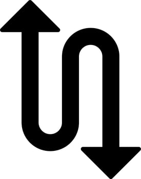 Zigzag Arrow Vector Icon