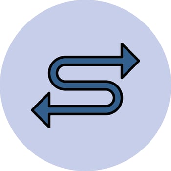 Zigzag Arrow Vector Icon