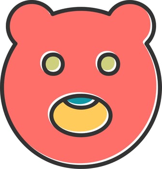 Chocolatey Bear Vector Icon