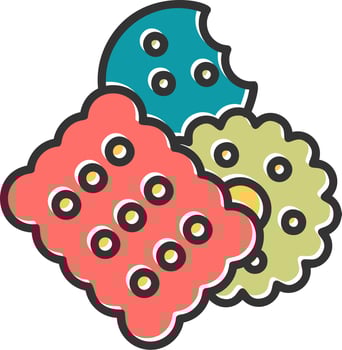 Mix Biscuits Vector Icon