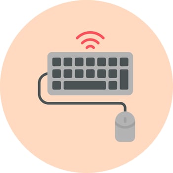 Keyboard And Mouse Vector Icon