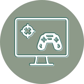 Play Game On Pc Vector Icon