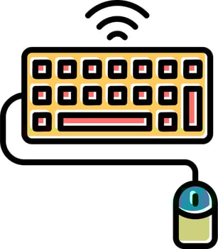 Keyboard And Mouse Vector Icon
