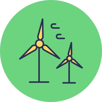 Wind Turbine Vector Icon