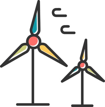 Wind Turbine Vector Icon
