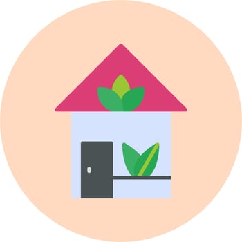 Eco House Vector Icon