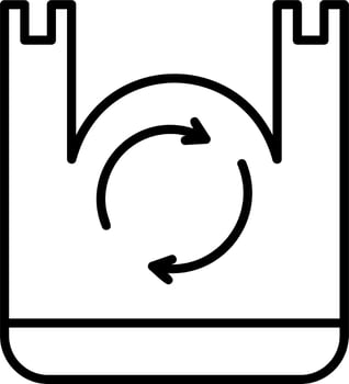 Recycled Plastic Bag Vector Icon